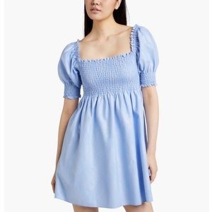 NWT Hill House Home Athena Nap Dress - Blue Glitter Check - XL